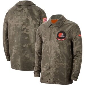 Nike Camo Cleveland Browns Salute to Service Snap Lightweight Jacket Men’s